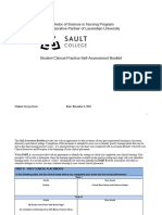 Student Clinical Practice Self-Assessment Document Sault College Final Yr