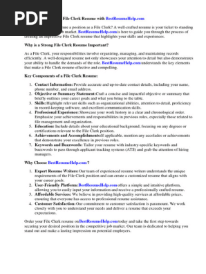 File Clerk Resume