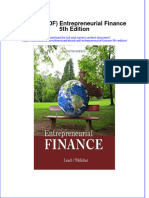 Entrepreneurial Finance 5Th Edition Full Chapter