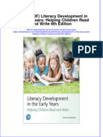 Literacy Development in The Early Years Helping Children Read and Write 9Th Edition Full Chapter