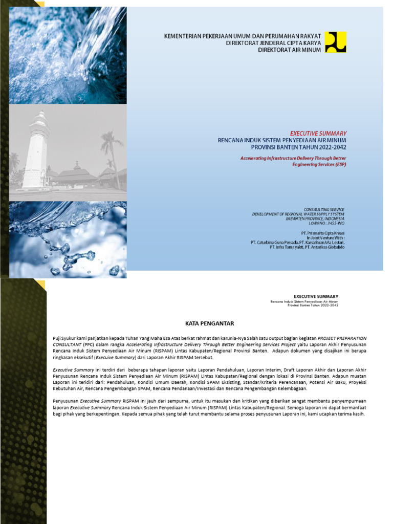 Rencana Induk SPAM Banten 2022-2042 | PDF