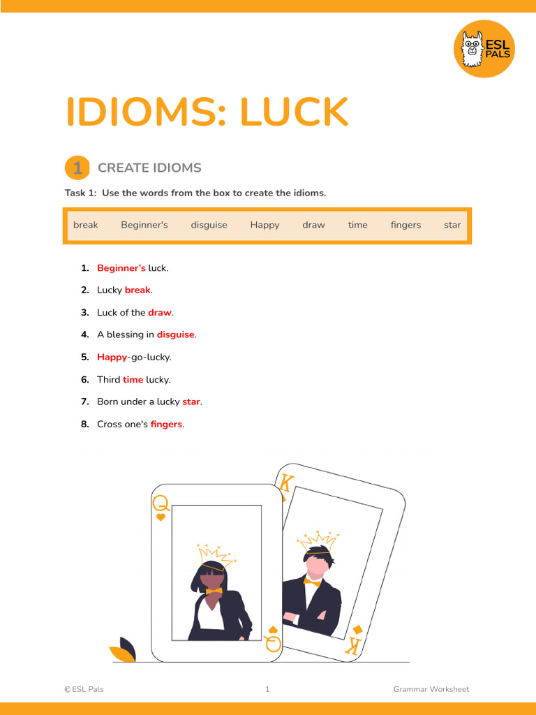 Tv Idioms Luck Pdf Luck