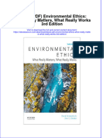 Environmental Ethics What Really Matters What Really Works 3Rd Edition Full Chapter