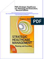 Strategic Healthcare Management Planning and Execution Second Edition Full Chapter