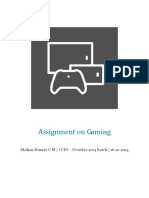 Assignment 1 - Online Gaming - Mohan Kumar C M