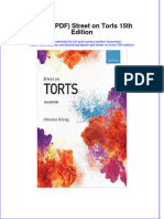 Street On Torts 15Th Edition Full Chapter