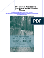 Student Workbook To Accompany Graduate Review of Tonal Theory Full Chapter