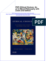 Ethical Choices An Introduction To Moral Philosophy With Cases 2Nd Edition Full Chapter