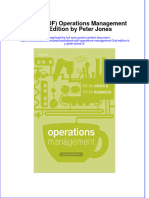 Operations Management 2Nd Edition by Peter Jones 2 Full Chapter