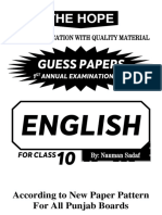 English 10th Guess Papers 2024