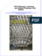 Pathways Listening Speaking and Critical Thinking 3 2Nd Edition Full Chapter
