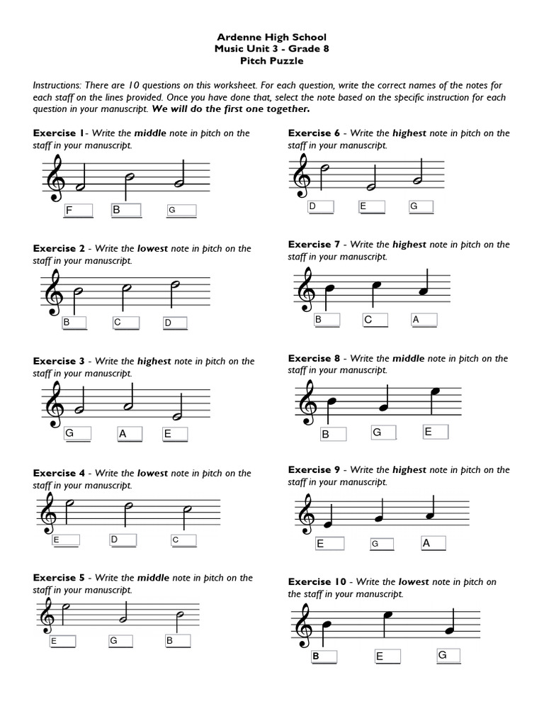 2b Pitch Puzzle Worksheet PDF 2b Pitch Puzzle Worksheet PDF