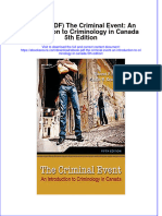 The Criminal Event An Introduction To Criminology in Canada 5Th Edition Full Chapter