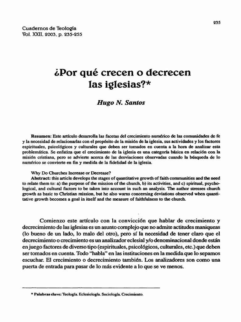 Por Que Decrecen Las Iglesias. | PDF | Verdad | Iglesia cristiana
