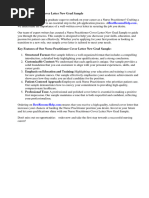 Nurse Practitioner Cover Letter New Grad Sample
