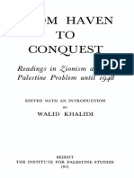 From Haven To Conquest Readings in Zionism and The Palestine Problem Until 1948