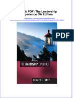 The Leadership Experience 6Th Edition Full Chapter