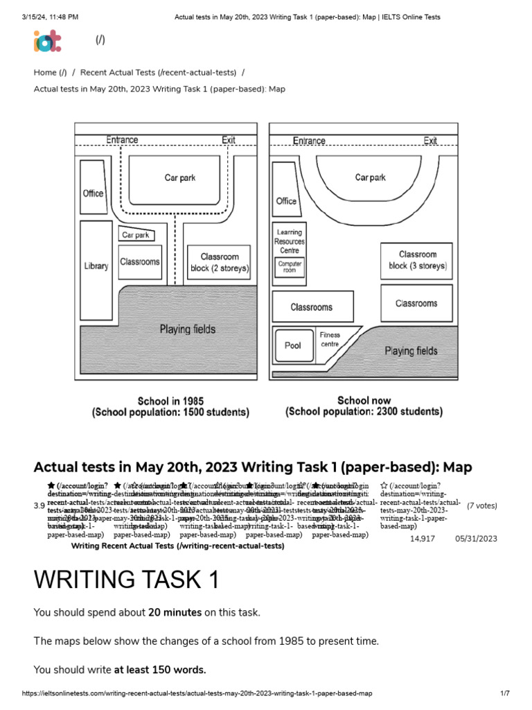 Writing Task 1: Actual Tests in May 20th, 2023 Writing Task 1 (Paper ...