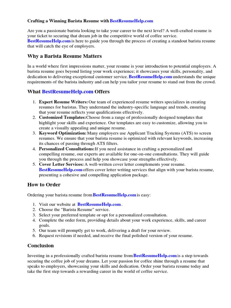 Barista Resume Example Download - 1718374624
