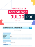 Julio - Experiencia de Aprendizaje 2024