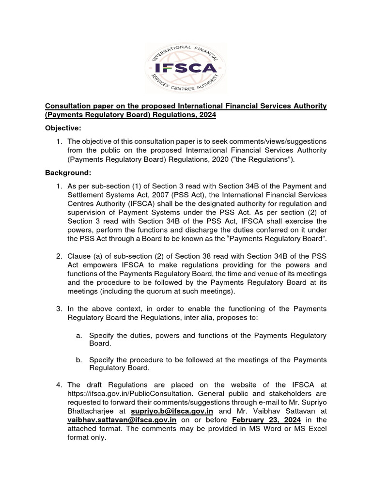 Ifsca Regulation Pdf Payment System Payments