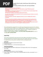 Action Items Are Carried Out: A) All The Auditors Are Properly Briefed On Their Tasks and Responsibilities