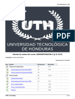 Libreta de Notas Del Curso: ADMINISTRACION II (J-3) 3C18: UTH E-Learning 1 / 2