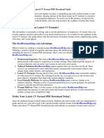 Latest CV Format PDF Download