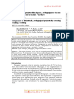 Intégration Des Projets Didactique - Pédagogiques Via Une Pratique Croisée de La Lecture - Écriture