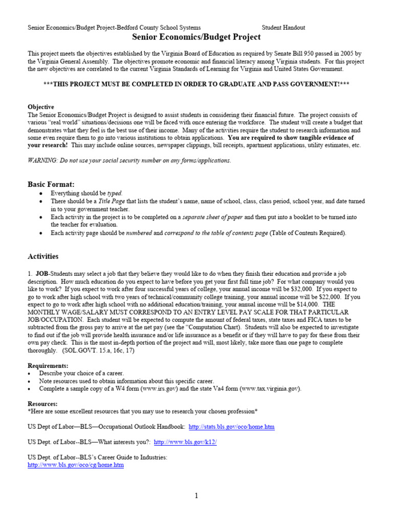 Senior Economics Project | PDF | Transaction Account | Interest
