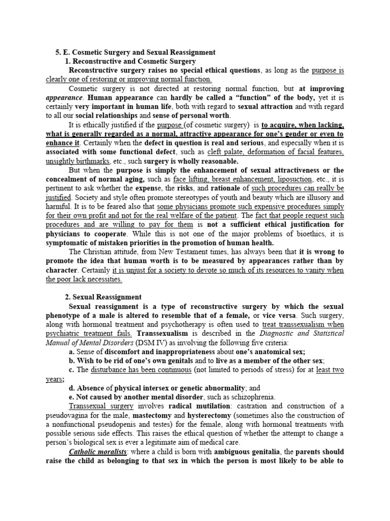 E Cosmetic Surgery Pdf Transsexual Plastic Surgery