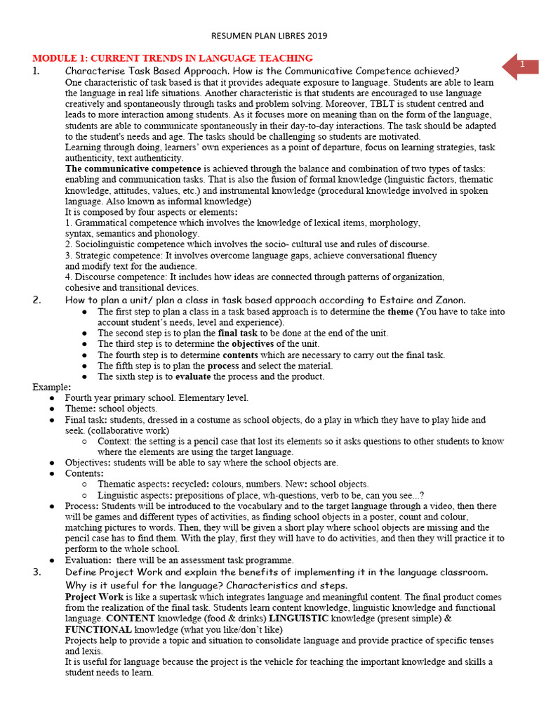 Task-Based Language Teaching Guide | PDF | Learning | Pedagogy