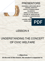 Lesson 8 of Civic Welfare Understanding The Concept