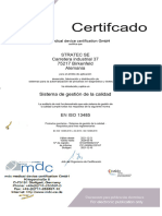 ISO 13485 Stratec SE D1047900023 Esp
