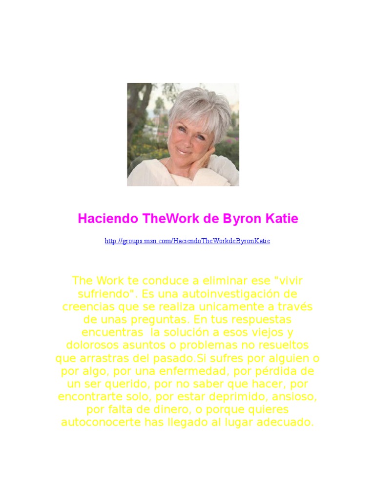 Guía para Hacer The Work de Byron Katie PDF Crecimiento