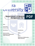 Uttara University Assignment Cover Page (Senior Lecturer)