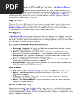 Best Resume in Ms Word