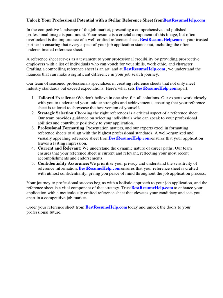 Reference Sheet Download Free Pdf Experience Plagiarism