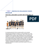 Proyecto Teller de Voley Escolar