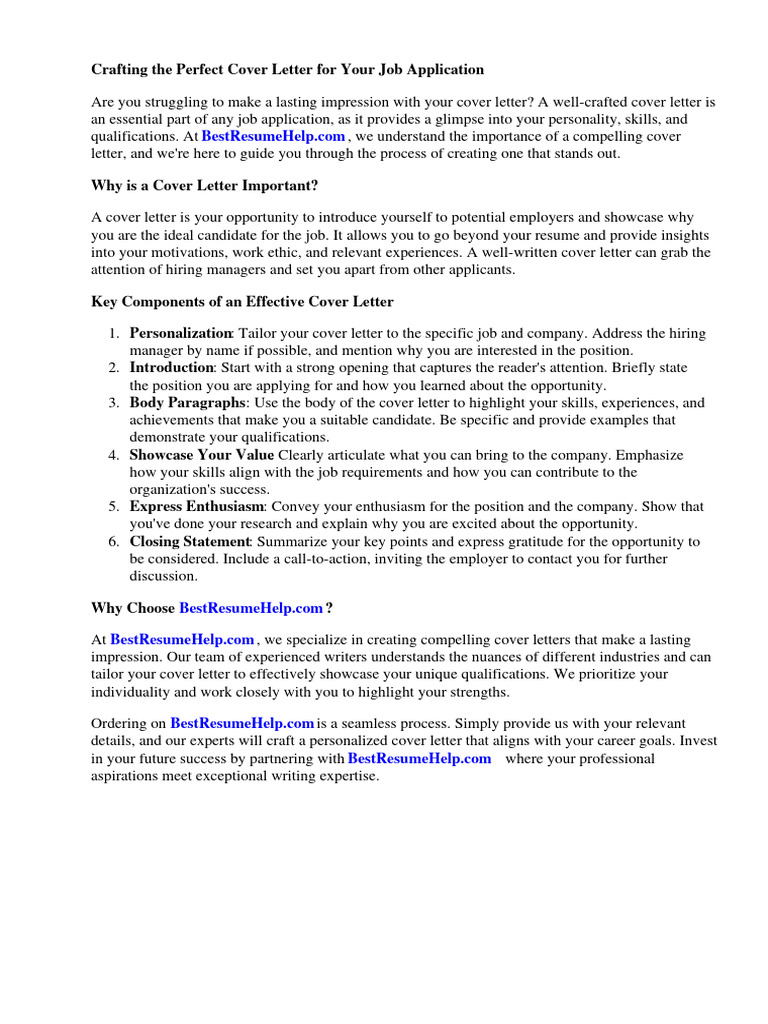 Proper Cover Letter Format 2019 PDF Résumé