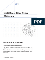 Iwaki Direct Drive Pump RD Series: Thank You For Choosing Our Product