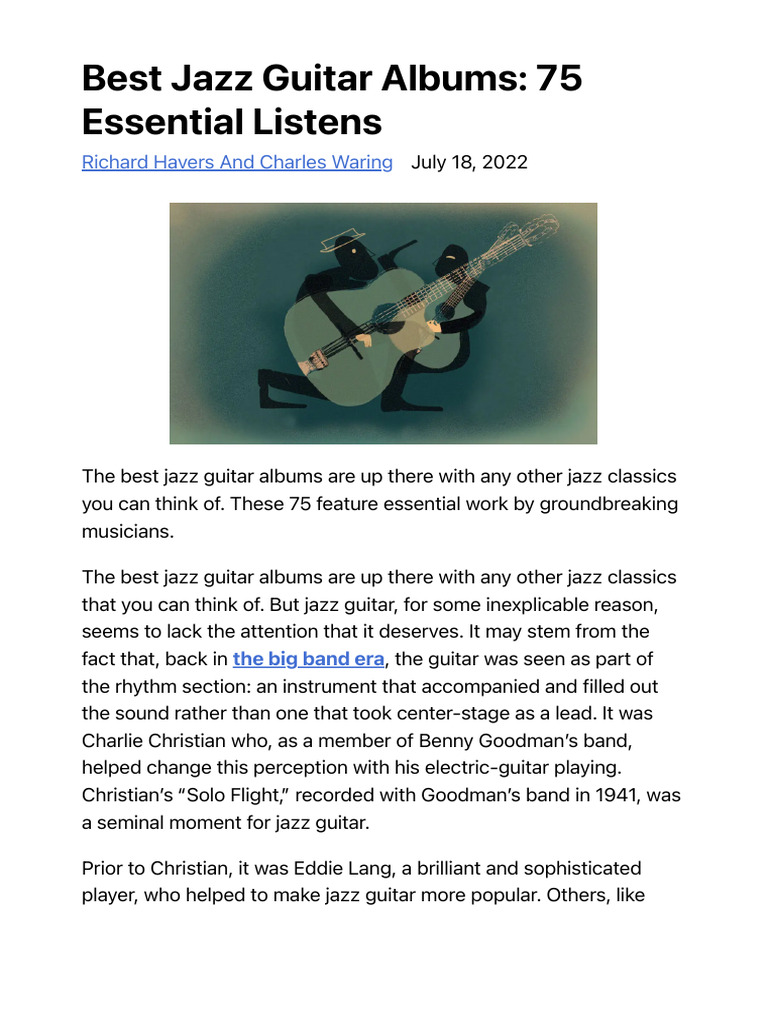 Best Jazz Guitar Albums 75 Essential Listens UDiscover PDF Jazz