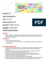 Secuencia Matematica Numeracion 5 Grado 3