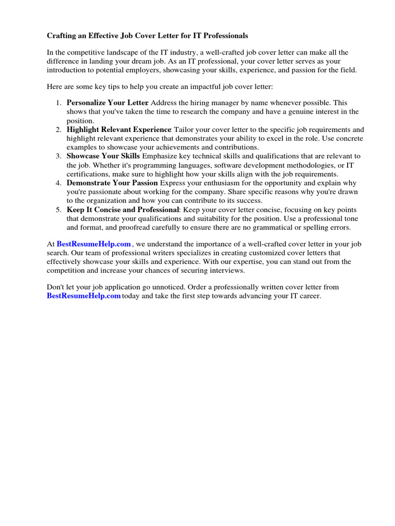 Job cover letter it professional download free pdf r sum motivation