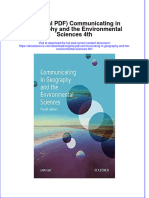 Original Communicating in Geography and The Environmental Sciences 4Th Full Chapter