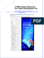 Original Human Resource Development Talent Development 7Th Full Chapter