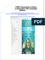 Original Essentials of Early Childhood Education 5Th Canadian Edition Full Chapter