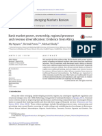 2016 EMR Nguyen - Bank Market Power, Ownership, Regional Presence and Revenue Diversification - Evidence From Africa