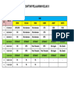 Jadwal Pelajaran Kelas 2 Upt SDN 2 Jagaraga