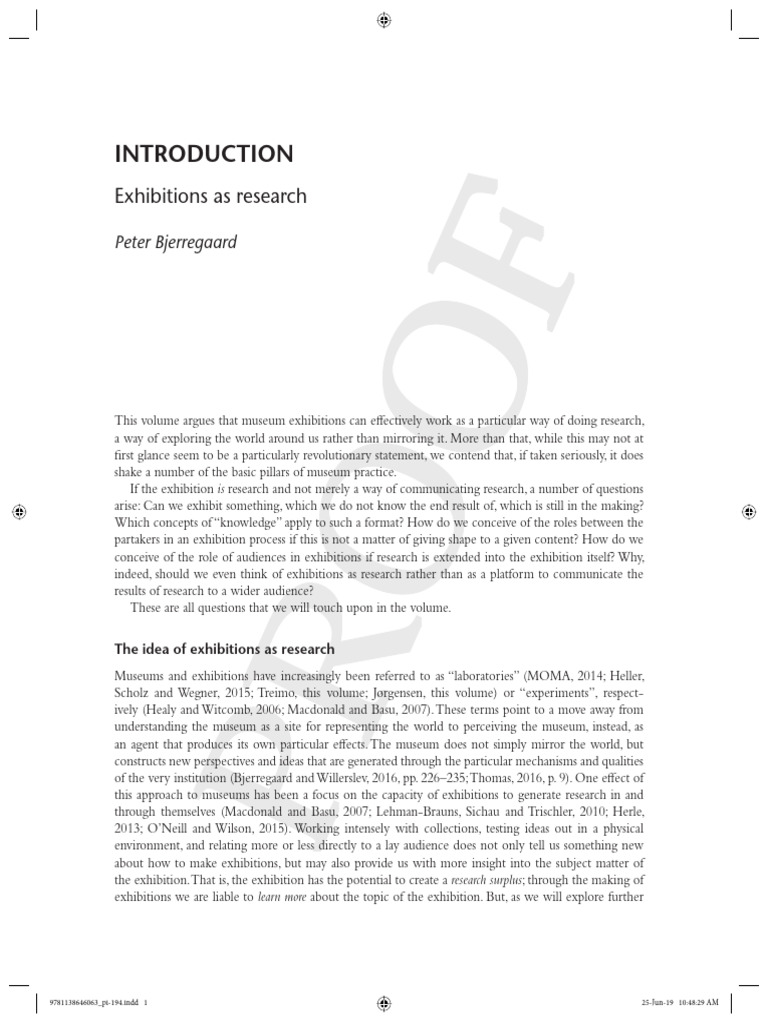 Exhibitions as Research: New Perspectives | PDF